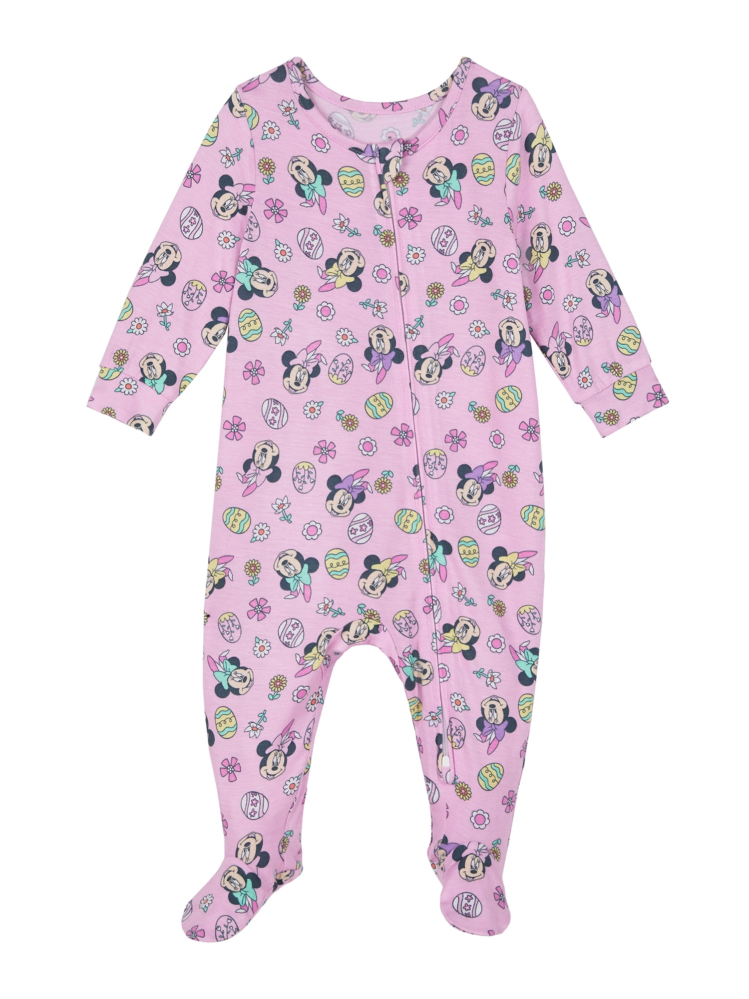 Minnie Mouse Baby Girl Footed Blanket Sleeper Pajamas (Pink, 0-9 Months) avrqh