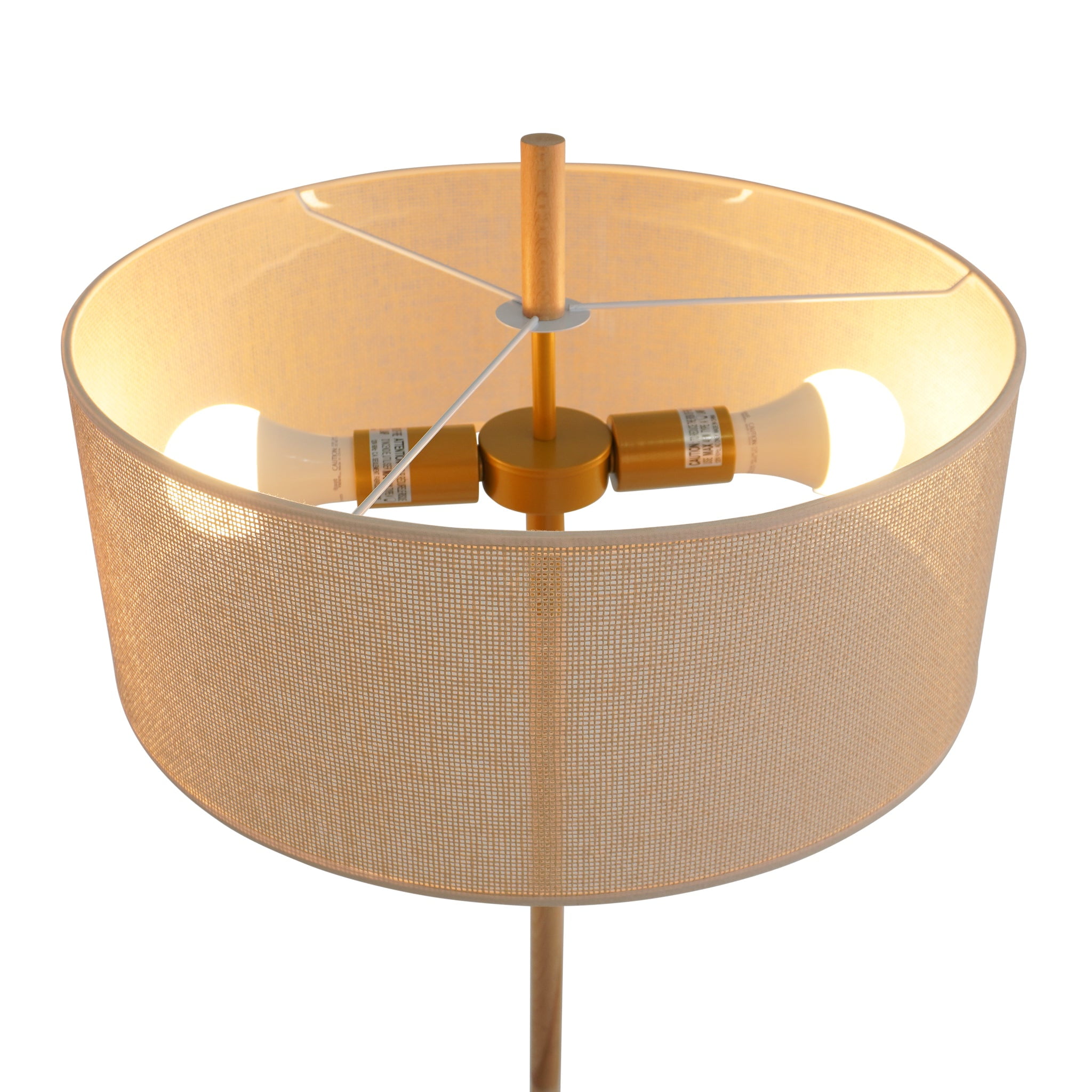Lirian Classic Modern Floor Lamp, Upward Lighting Design for Living Room and Bedroom (Oak and Natural, 60 in) iptax