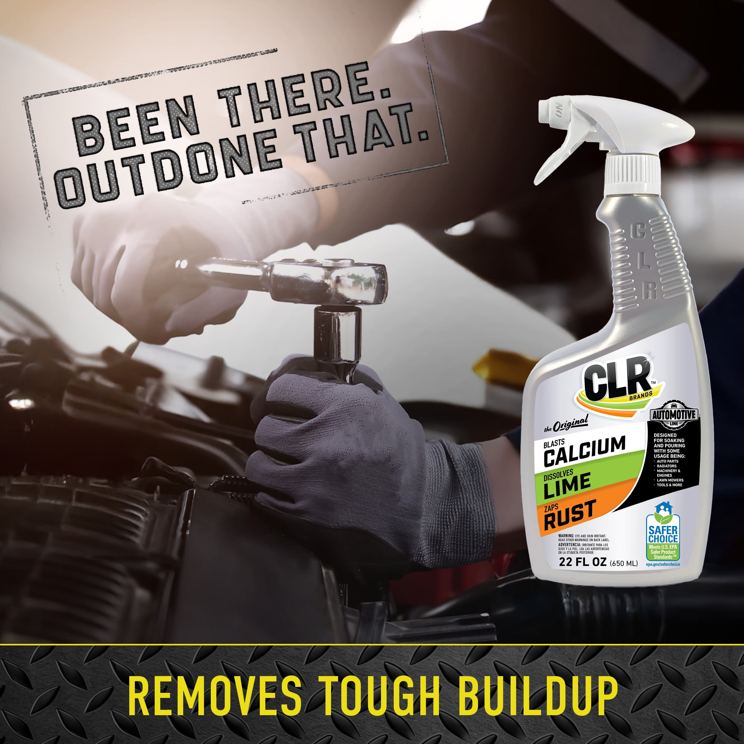 CLR Automotive Calcium, Lime & Rust Remover, Heavy-Duty Multi-Surface Cleaner (22 oz) mq5sw