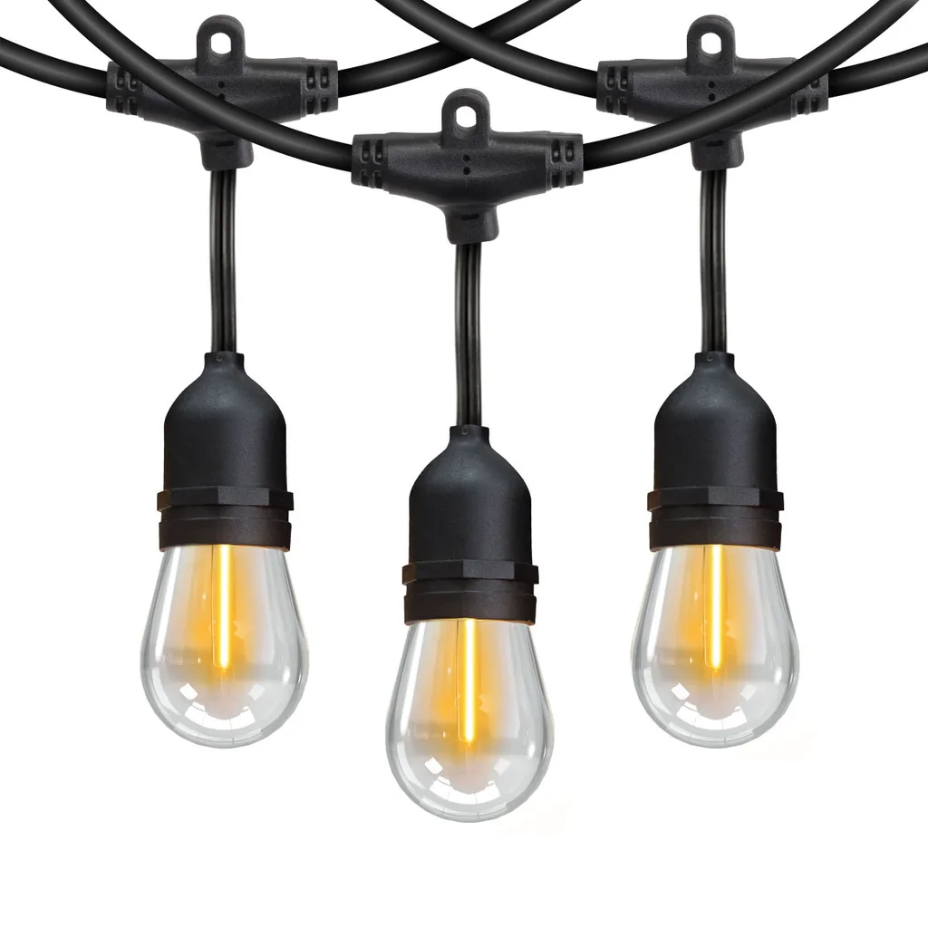 Feit Electric LED String Light, Weather-Resistant Outdoor Patio Lighting (Warm White, 48 ft) xv58f