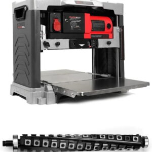 FindBuyTool 13 in Benchtop Thickness Planer with Helical Cutterhead, 15-Amp Motor, 40 Carbide Inserts (13 in) sxfvm