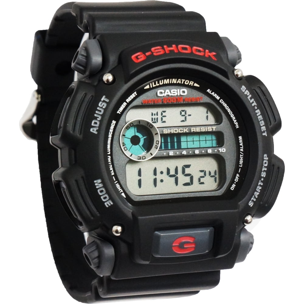 G-SHOCK DW9052-1V Digital Sport Watch with Resin Band (Grey, One Size) 7mdwr