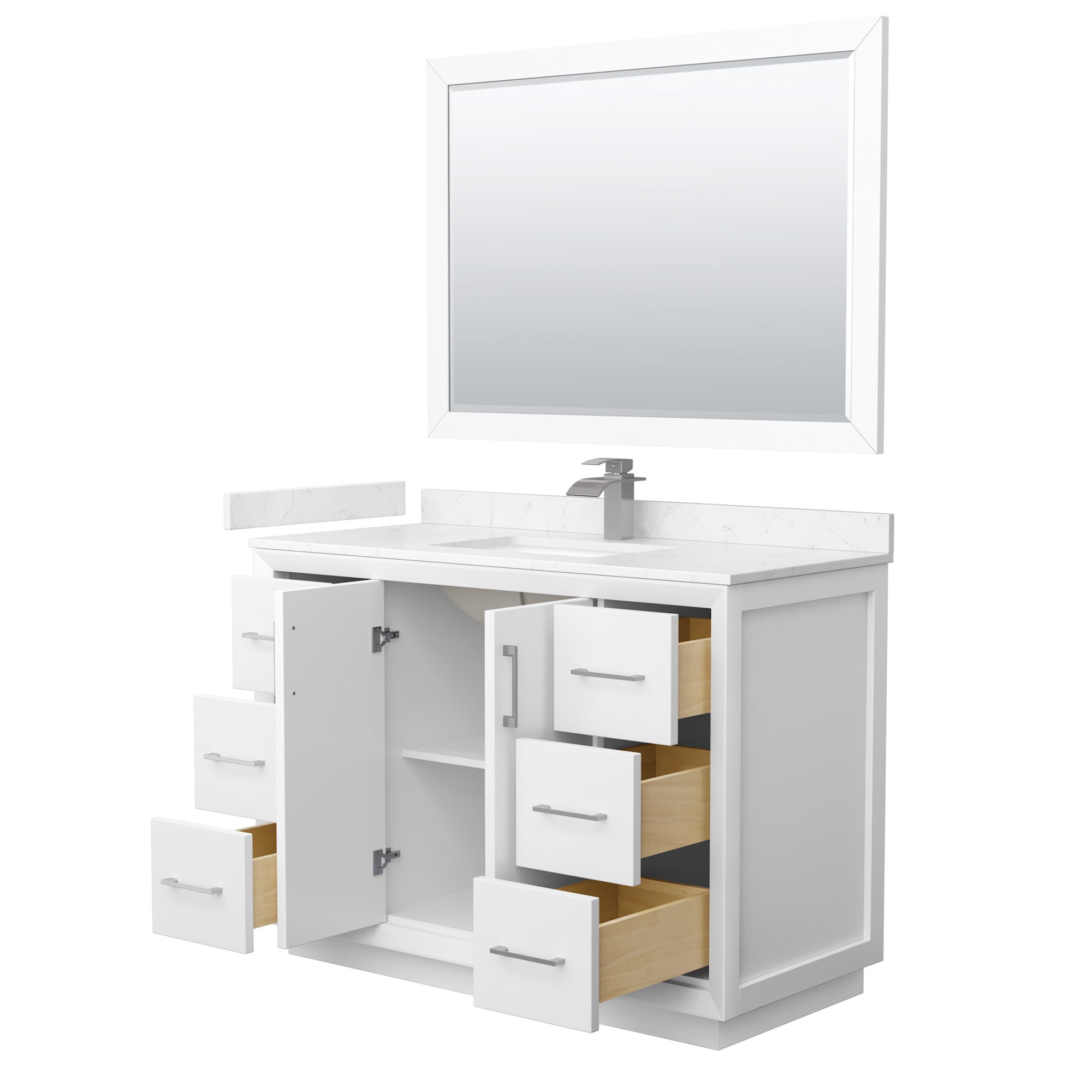 Wyndham Collection Strada 48 in. Free Standing Single Basin Vanity Set (Dark Gray, 48 in.) 554ux