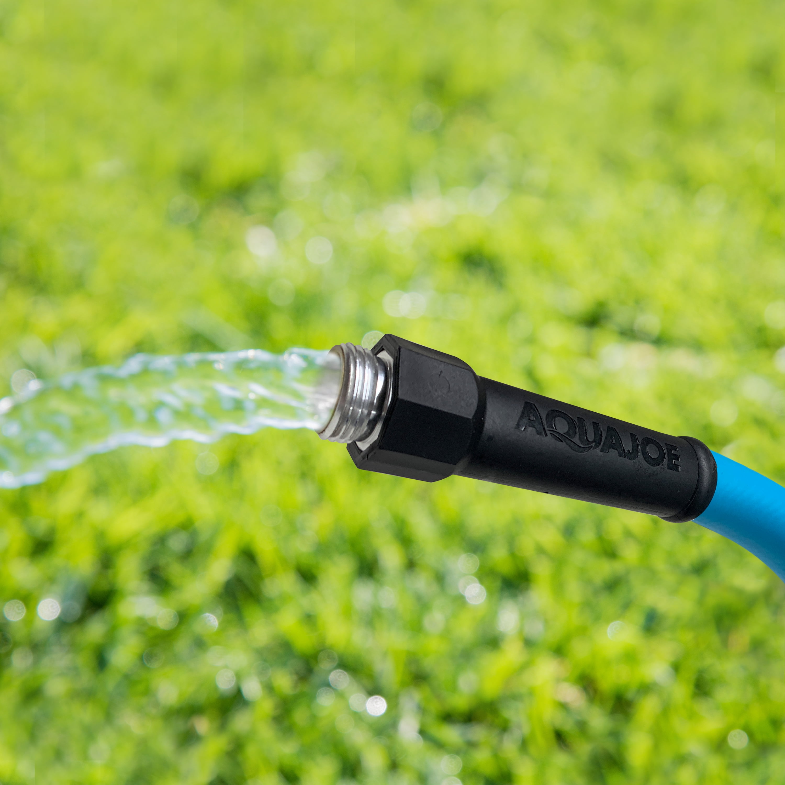 Aqua Joe Hybrid Polymer Garden Hose, Kink-Resistant & Abrasion-Resistant, Professional-Grade (Blue, 50 ft x 5/8 in) 79kkm