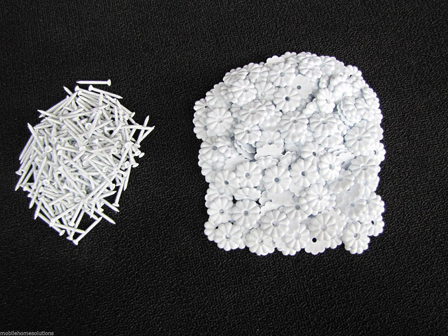 Mobile Home Ceiling Rosette Buttons with Screws (White, 1-1/8 in, 250 Pack) zgirz
